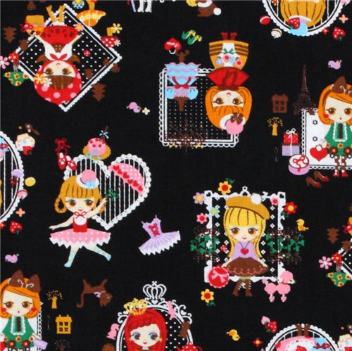 black Japanese fabric girls go shopping Cosmo 1