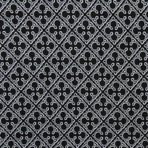 black Michael Miller Quatrefoils interlock fabric 2