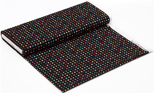 black Michael Miller fabric colorful colorful dot Make a Point 4