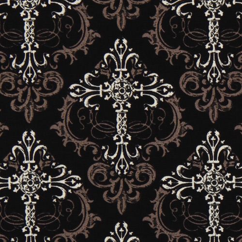 black Michael Miller fabric crosses Crosswise 1