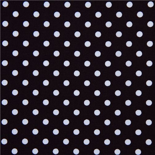 schwarzer Michael Miller Stoff hell blaue Polka Punkte 2