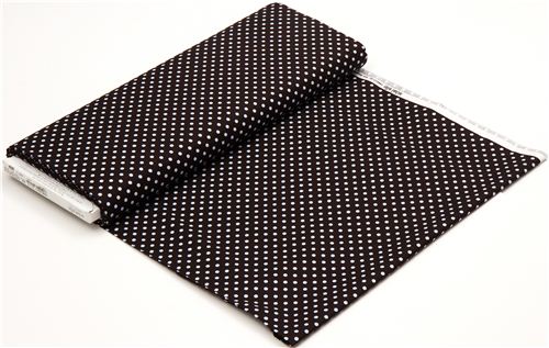 schwarzer Michael Miller Stoff hell blaue Polka Punkte 3