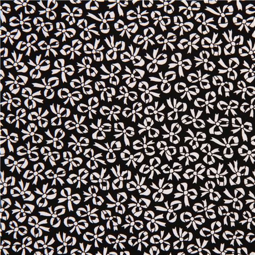 black Michael Miller fabric with white ribbon 2