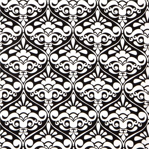 black Michael Miller ornament fabric Divine Damask 2