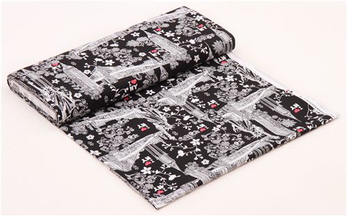 black New York City I Love NY heart fabricTimeless Treasures  4