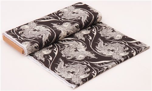 black Ninja Dragon Japanese dragons Ryu fabric Riley Blake Year Of The Ninja 4