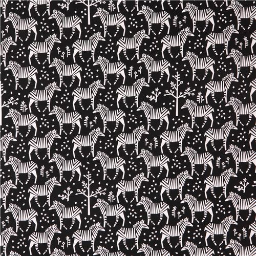 black Origami zebra fabric par Michael Miller USA 2