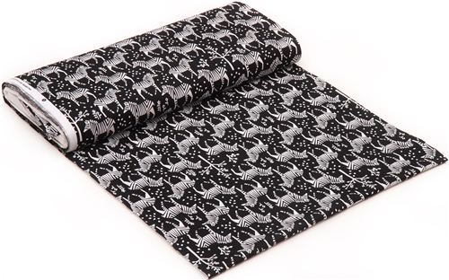 black Origami zebra fabric par Michael Miller USA 3