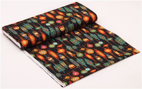 black Princess on a Pea lamp lantern fabric Elizabeth's Studio from the USA 4