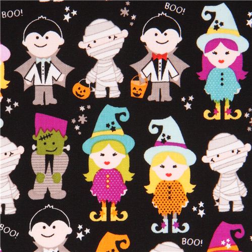 black Riley Blake 'Halloween Parade' fabric Halloween Magic 2
