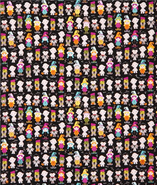black Riley Blake 'Halloween Parade' fabric Halloween Magic 4