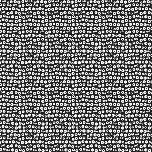 black Riley Blake fabric white eye glow in the dark Ghouls and Goodies 2
