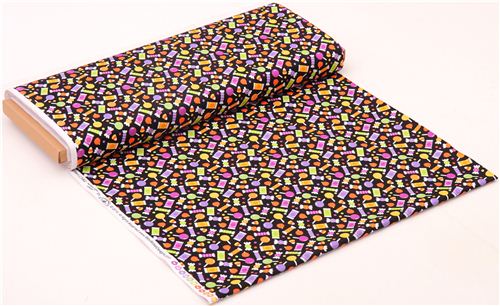 black Riley Blake sweets fabric Halloween Parade 3