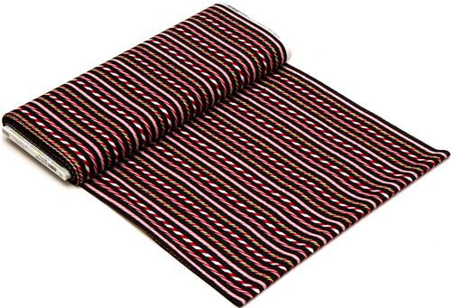 black Robert Kaufman Christmas fabric candy cane 3