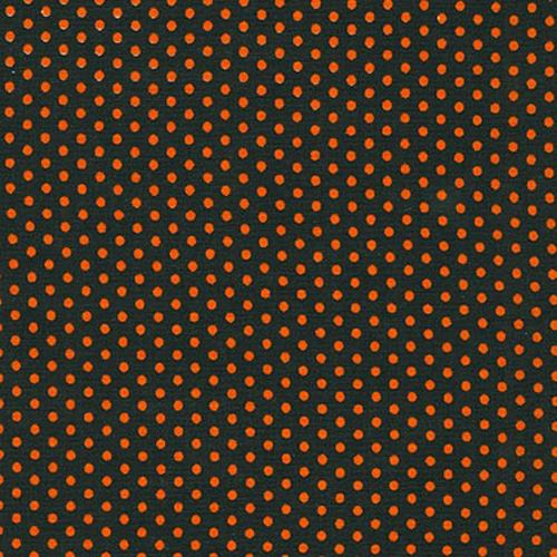 black Robert Kaufman mini orange dot fabric Spot On 1
