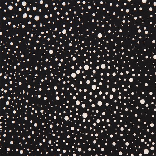 black Robert Kaufman small white dot fabric Elementals 