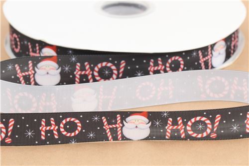 Black Xmas Ribbon With Santa Modes4u