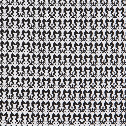 black and white knit fabric