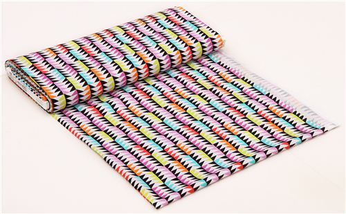 black and white triangle pattern fabric by Michael  Miller USA 5