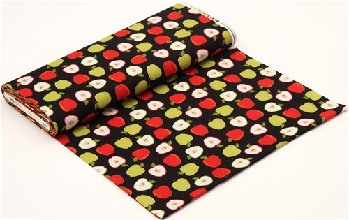 black apple fruit fabric par Robert Kaufman from the USA 3