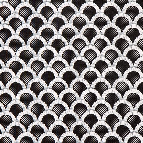 black apron ruffles fabric by Michael Miller from the USA 2