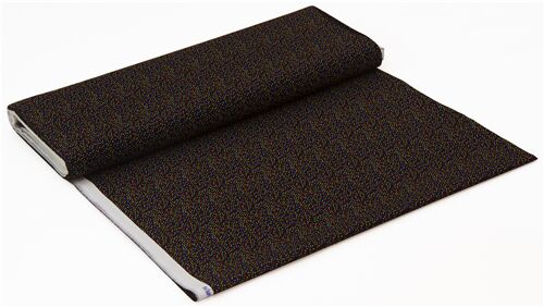 Remnant (22 x 112 cm) - black background garden pindot colourful polka dots on cotton fabric 4