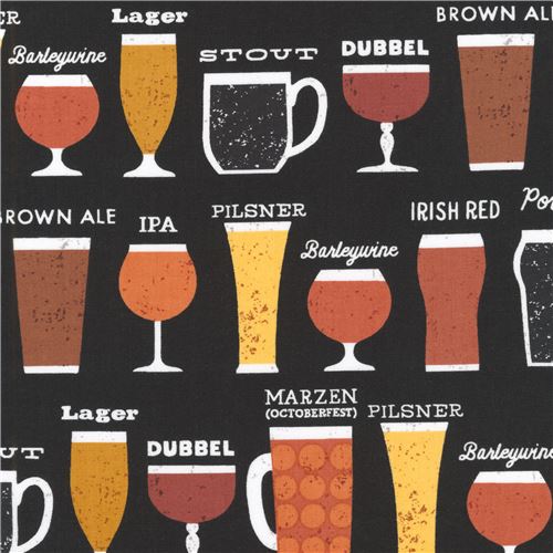 Glasses of Alcohol Beer Beverage Fabric
