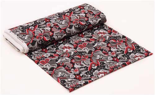 black blossoms flower pattern fabric 'Arabella' Blank Quilting USA 3