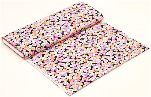black candy hearts fabric by Timeless Treasures 3