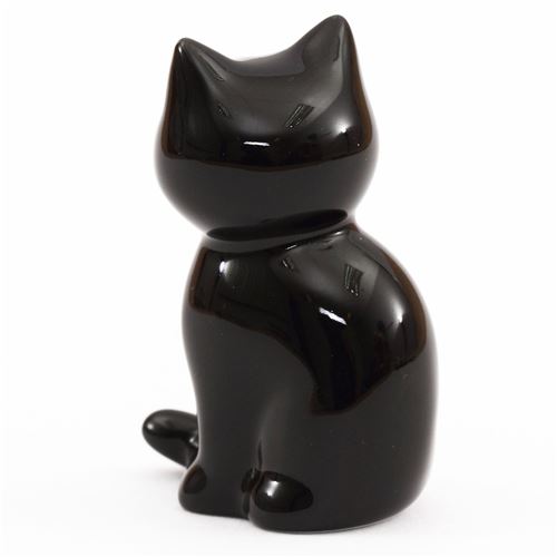 Schwarze Katze sitzend Keramik  St bchenablage Bento aus 
