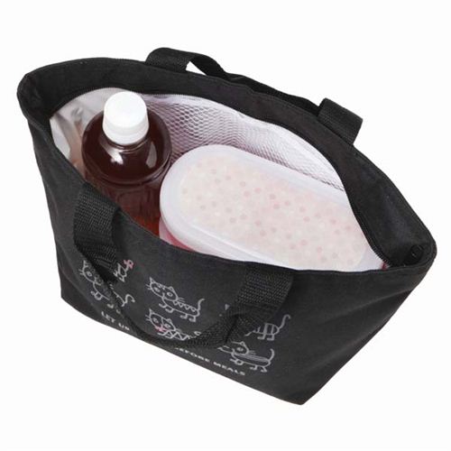black cat thermo lunch bag for Bento boxes and bottles from Japan modeS4u
