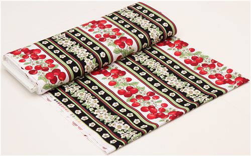 black cherry stripes fabric by Timeless Treasures 3