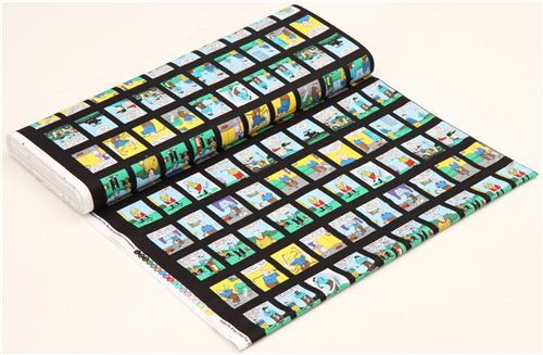 black comic golf fabric Timeless Treasures Bryan Crane 3