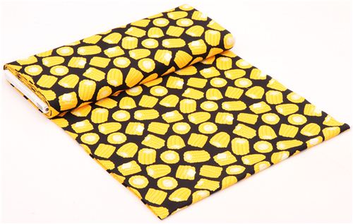 black corn cob food fabric Timeless Treasures USA 3