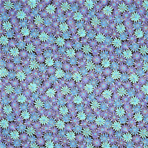 black daisy flower fabric Bijoux Timeless Treasures gold metallic 2