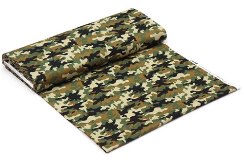 black dark green Michael Miller fabric camouflage design Little Camo 3