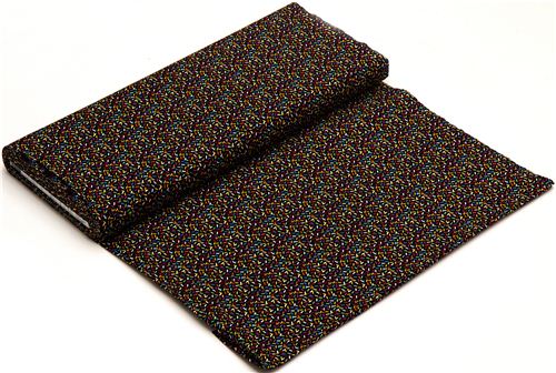 tessuto nero di design con divertenti codette colorate Fabric by Timeless  Treasures - modeS4u