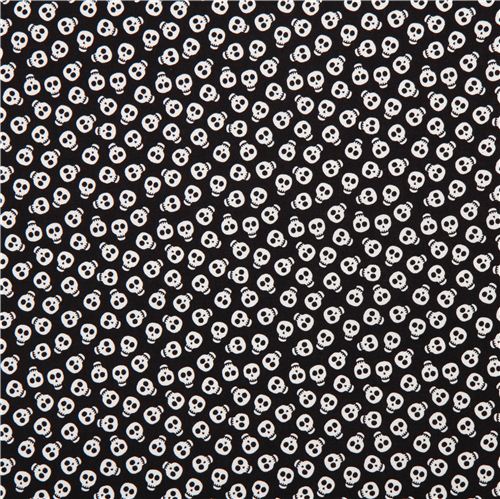 black tissu de crateur with glow in the dark skulls 2