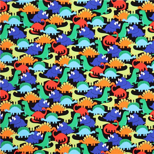 Black Dinosaur Fabric Michael Miller Dino-mites Fabric By Michael 