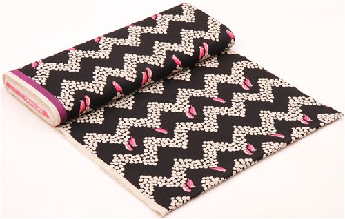 black echino parakeet canvas fabric bird parakeet Chevron pattern 4