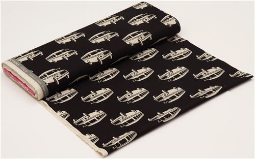 black echino retro bus poplin fabric bonnet bus 3