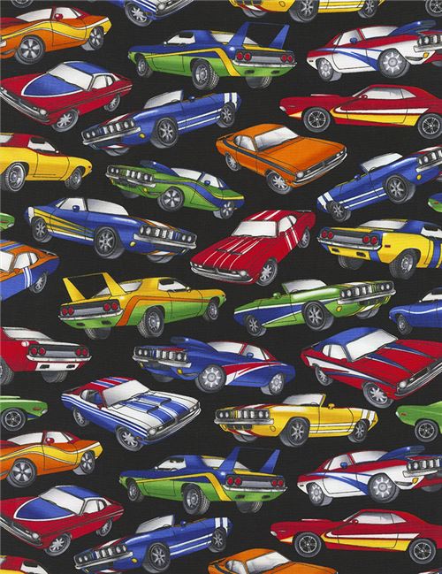 Coupon De Tissu Enfant Véhicules - 57x72 Cm, Coton, Motif Voitures Et Camions