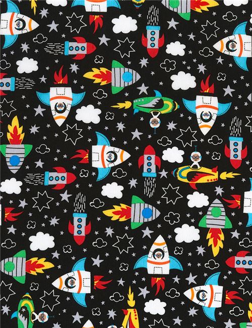 rocketship fabric