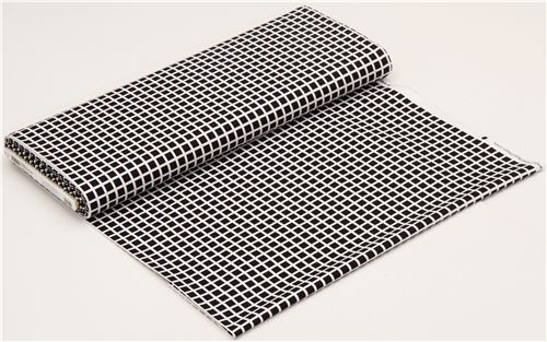black fabric with white grid checker by Robert Kaufman 3