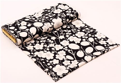 schwarzer Blumen Nobi Stoff Alexander Henry USA 3