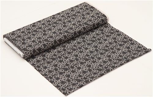 black flower fabric by Timeless Treasures USA 3