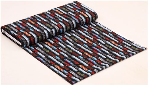 black freight train bridge stripes fabric by Timeless Treasures USA 5