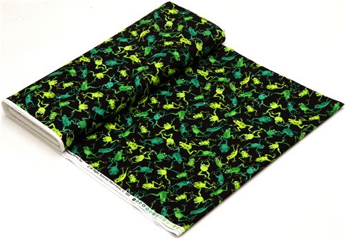 schwarzer Frosch Designer Stoff aus den USA 3