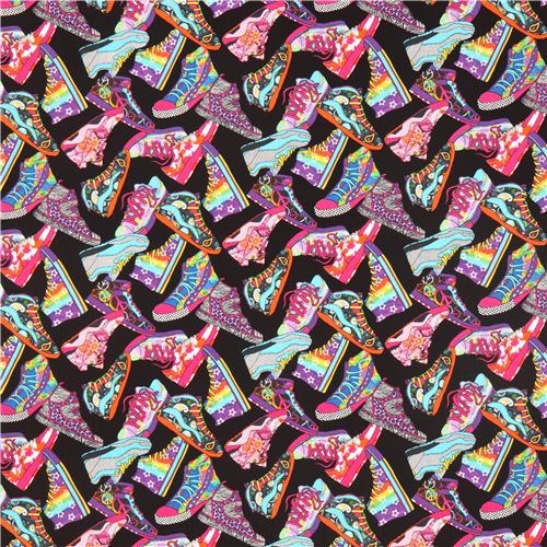 black girls sneakers shoe fabric Timeless Treasures USA 2