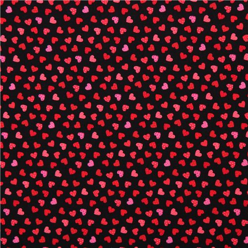 schwarzer Herz Stoff Timeless Treasures USA 3